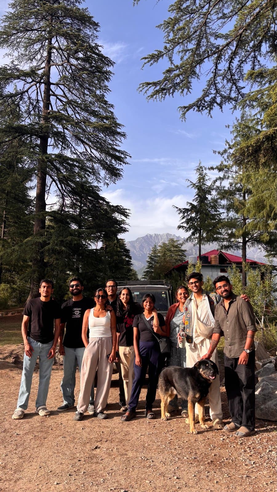 The GoWeekender team together on a group trip in the mountains